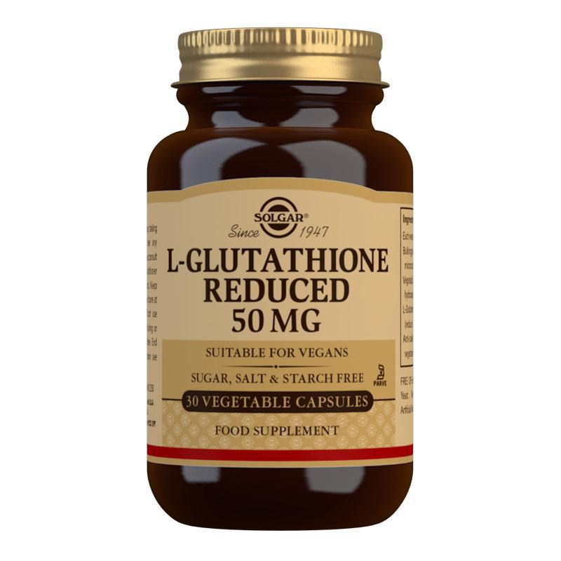 L-Glutathione Reduced 50 mg Vegetable Capsules - Pack of 30 (4743838728251)