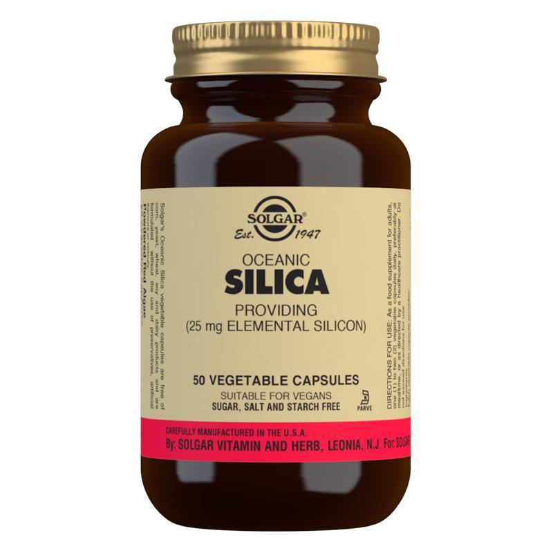 Oceanic Silica 25 mg Vegetable Capsules - Pack of 50-Minerals-Solgar