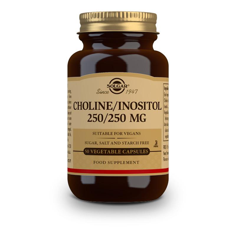 Choline 250 mg / Inositol 250 mg Vegetable Capsules - Pack of 50 (4743852982331)